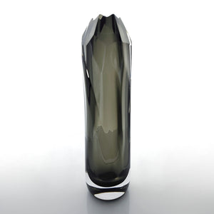 Sculpted Crystal Cut Vase